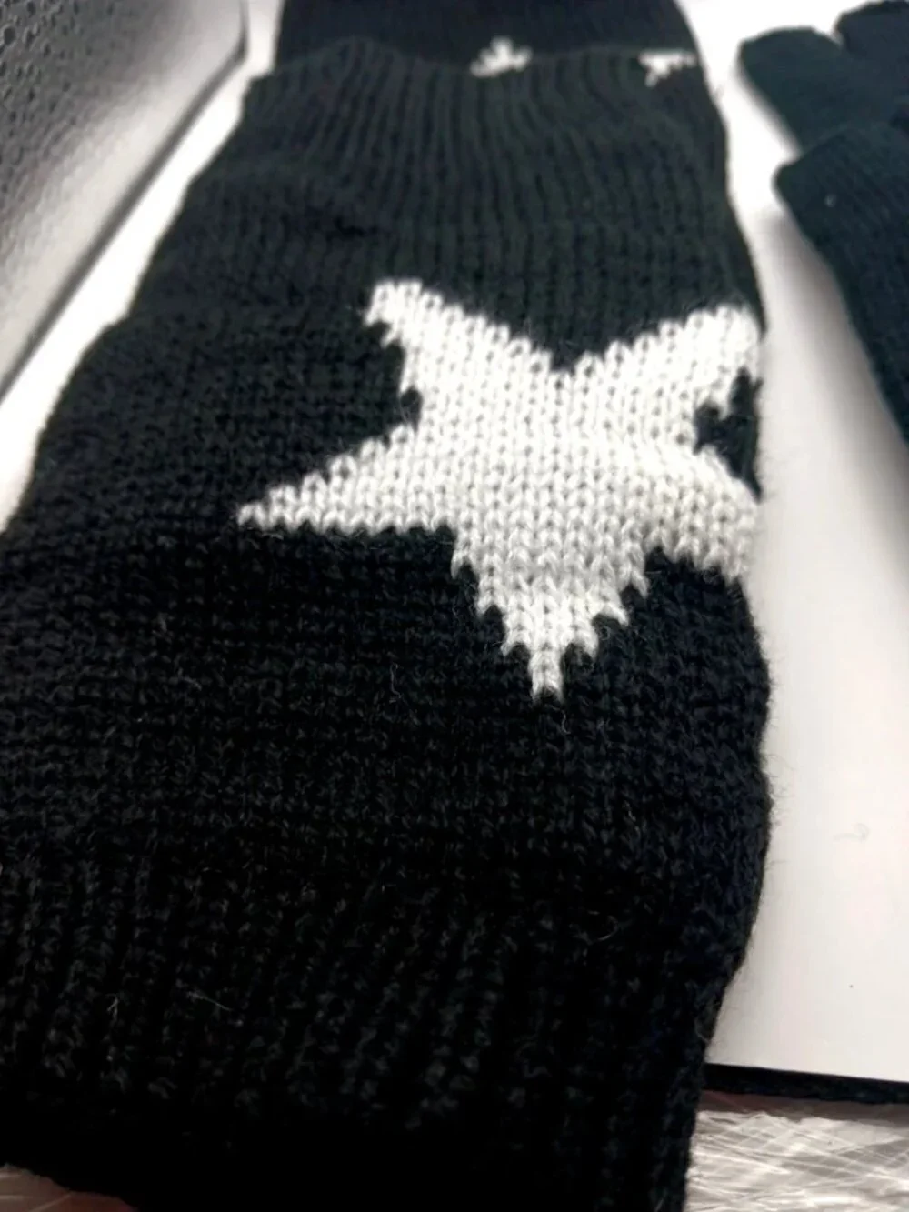 Fingerless  Black Cotton  Gloves  Unisex 2 Pairs  -New
